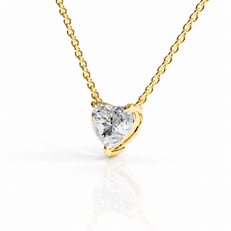 Heart Cut Moissanite Solitaire Pendant - Image 4