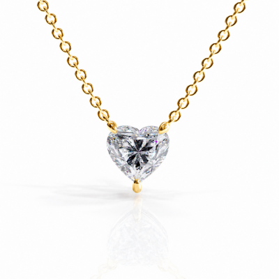 Heart Cut Moissanite Solitaire Pendant
