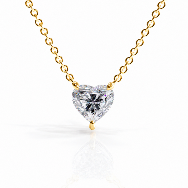 Heart Cut Moissanite Solitaire Pendant