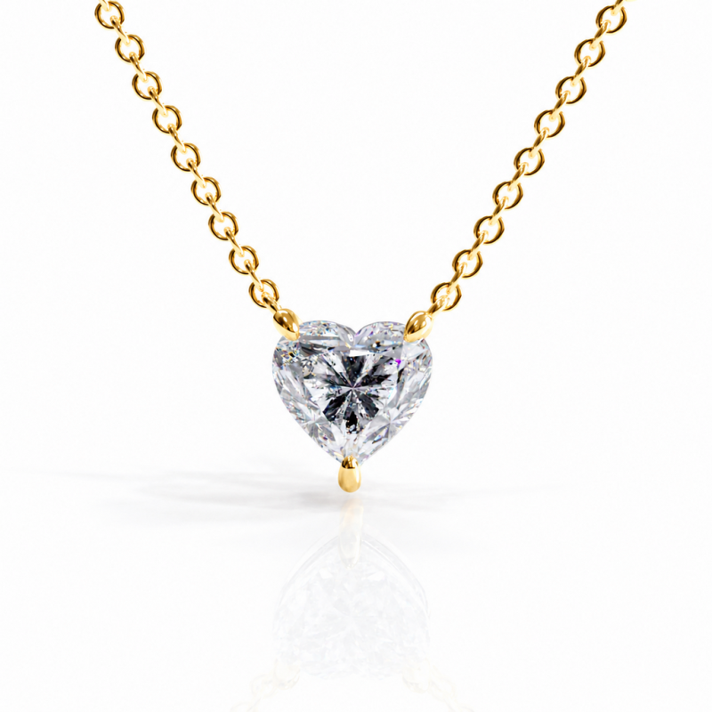 Heart Cut Moissanite Solitaire Pendant - Image 1