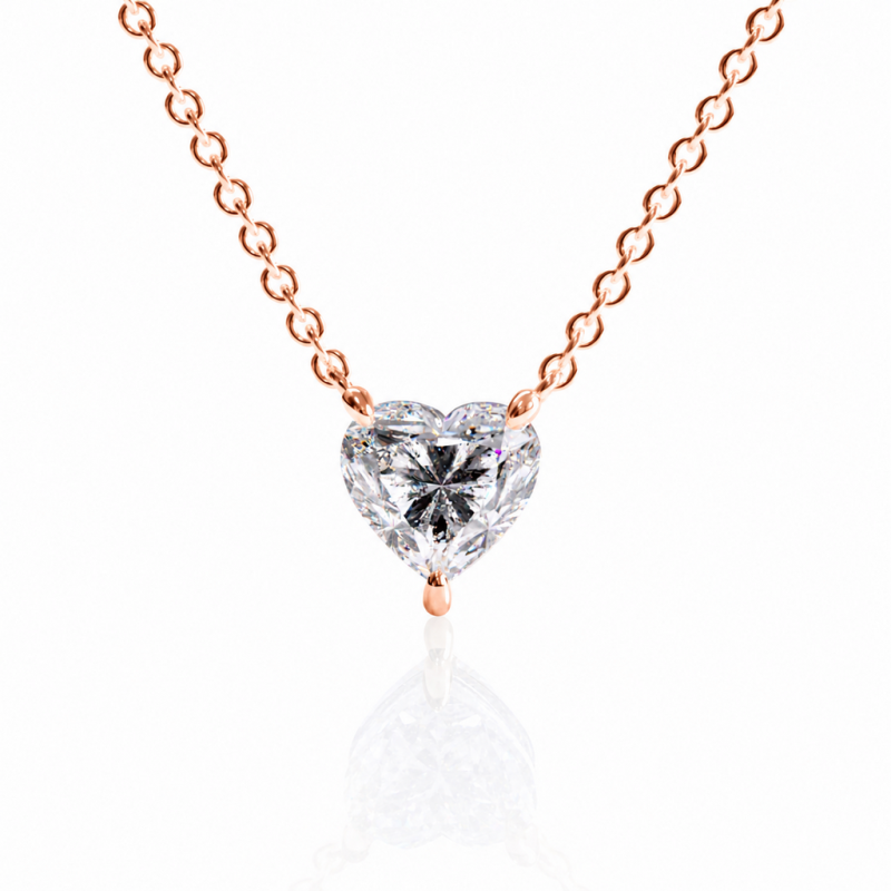 Heart Cut Moissanite Solitaire Pendant - Image 2